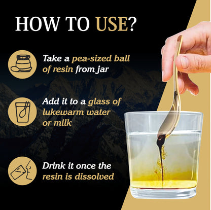 AYOMI SHILAJIT GOLD RESIN- 24k Gold leaf & 75% Fulvic Acid